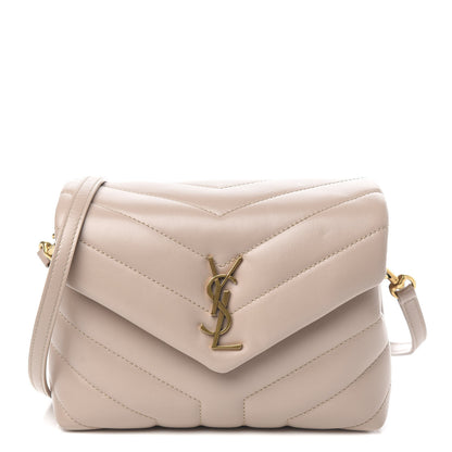 Saint Laurent Calfskin Y Quilted Monogram Toy Loulou Satchel Light Natural 1 of 11
