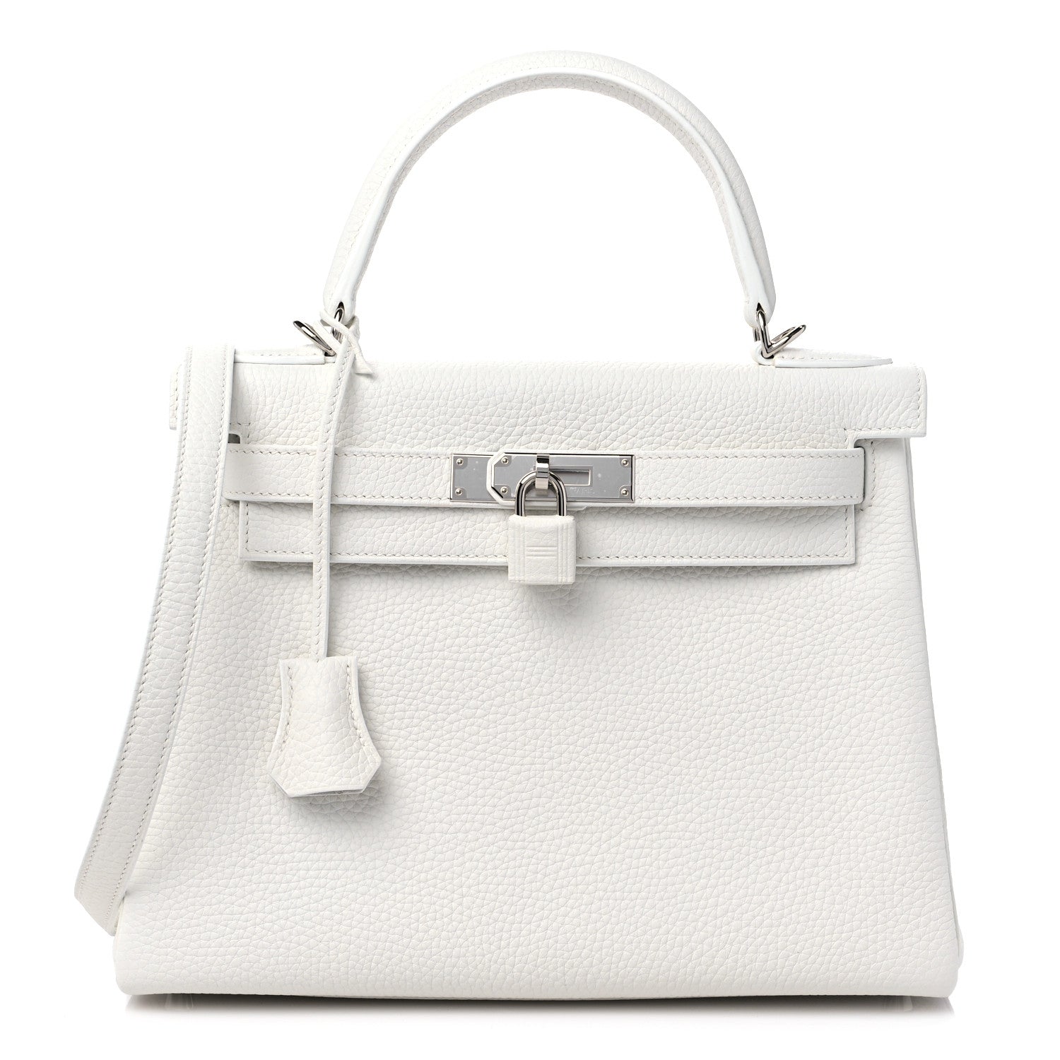 Hermes Taurillon Clemence Kelly Retourne 28 New White 1 of 10