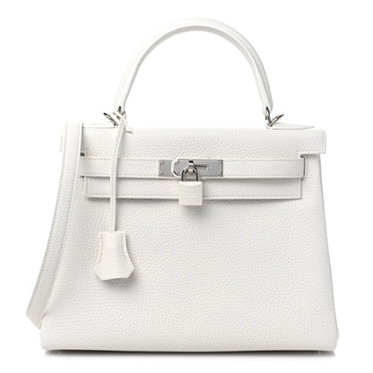 Hermes Taurillon Clemence Kelly Retourne 28 New White 1 of 10