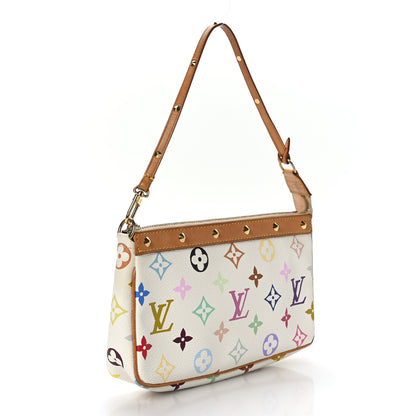 Louis Vuitton Monogram Multicolor Pochette Accessories White 2 of 9