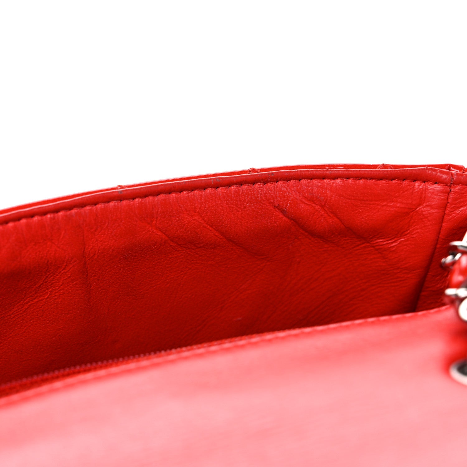 Chanel Patent Calfskin Quilted Mini Rectangular Flap Red 13 of 15
