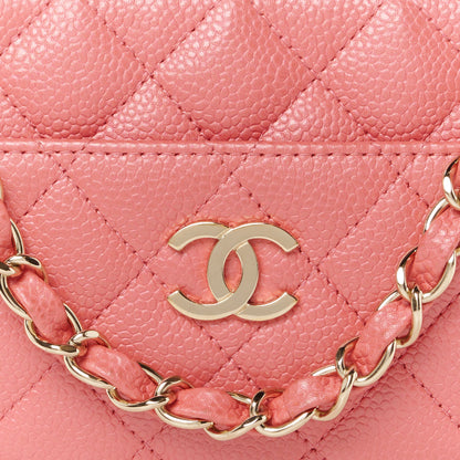 Chanel Iridescent Caviar Small Timeless Camera Case Coral 8 of 10