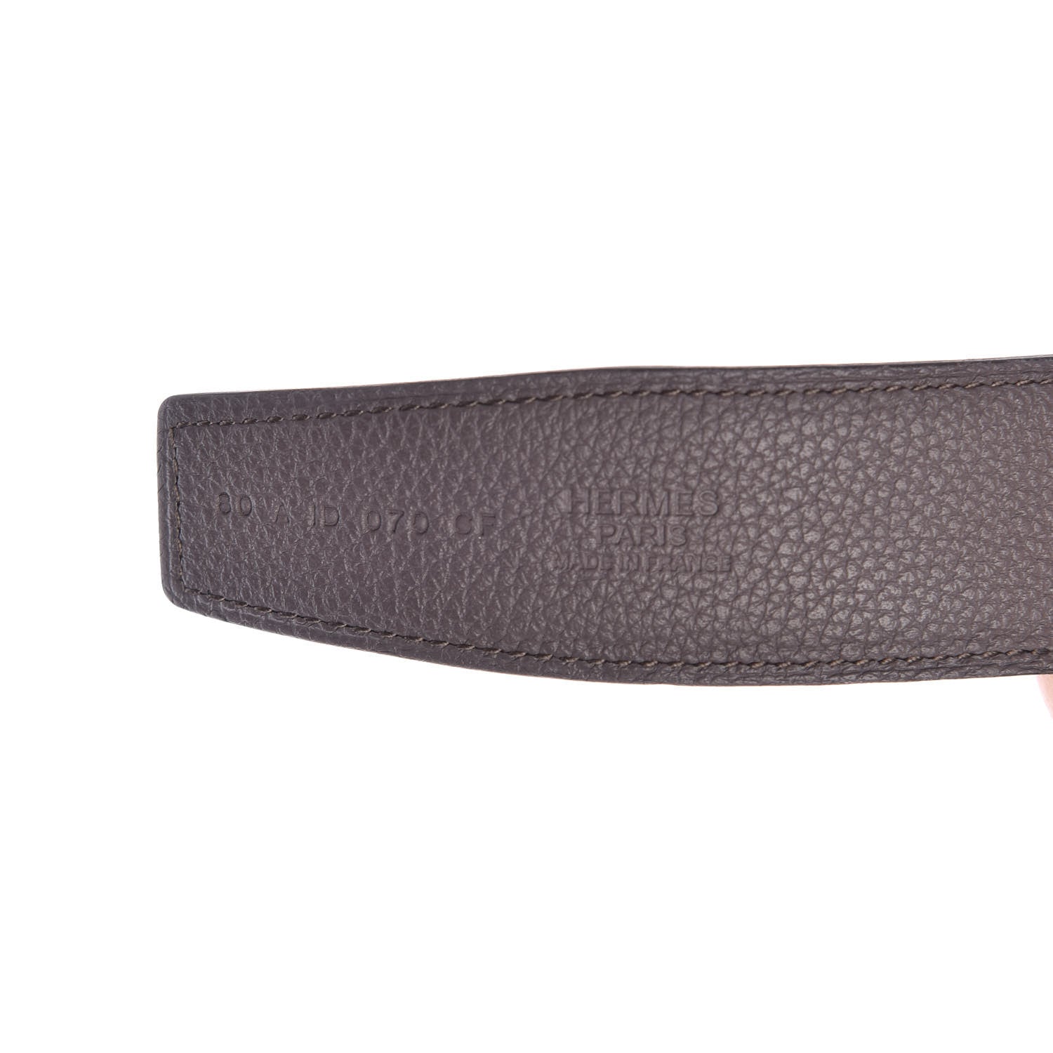 Hermes Box Togo 32mm Belt Strap 80 Black Etain 3 of 11