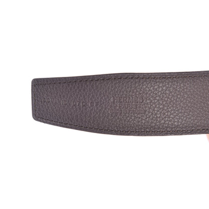 Hermes Box Togo 32mm Belt Strap 80 Black Etain 3 of 11