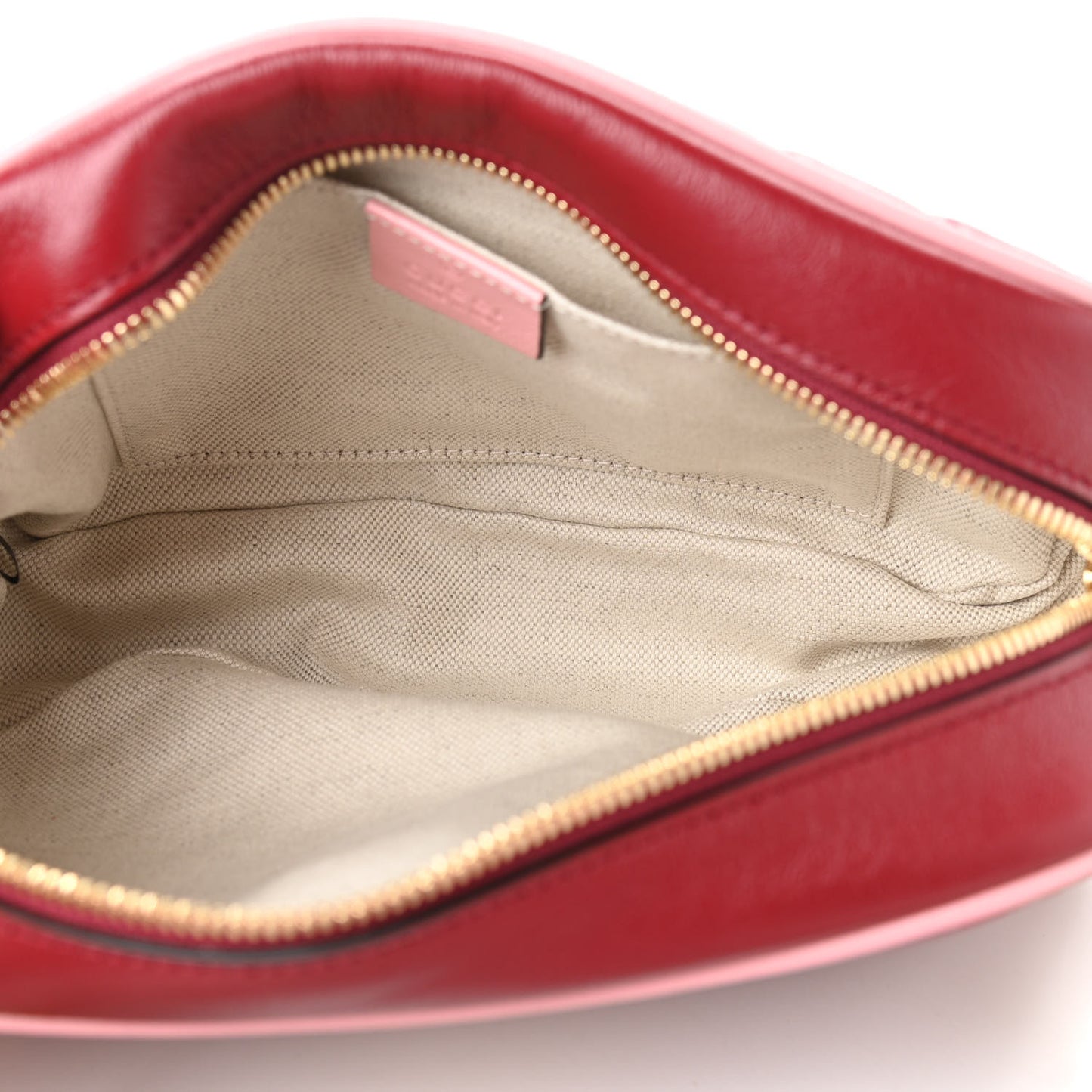 Azalea Calfskin Enamel Matelasse Diagonal Small Torchon GG Marmont Chain Shoulder Bag New Cherry Red Wild Rose