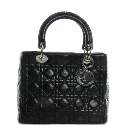 Christian Dior Lambskin Cannage Medium Lady Dior Black 1 of 8