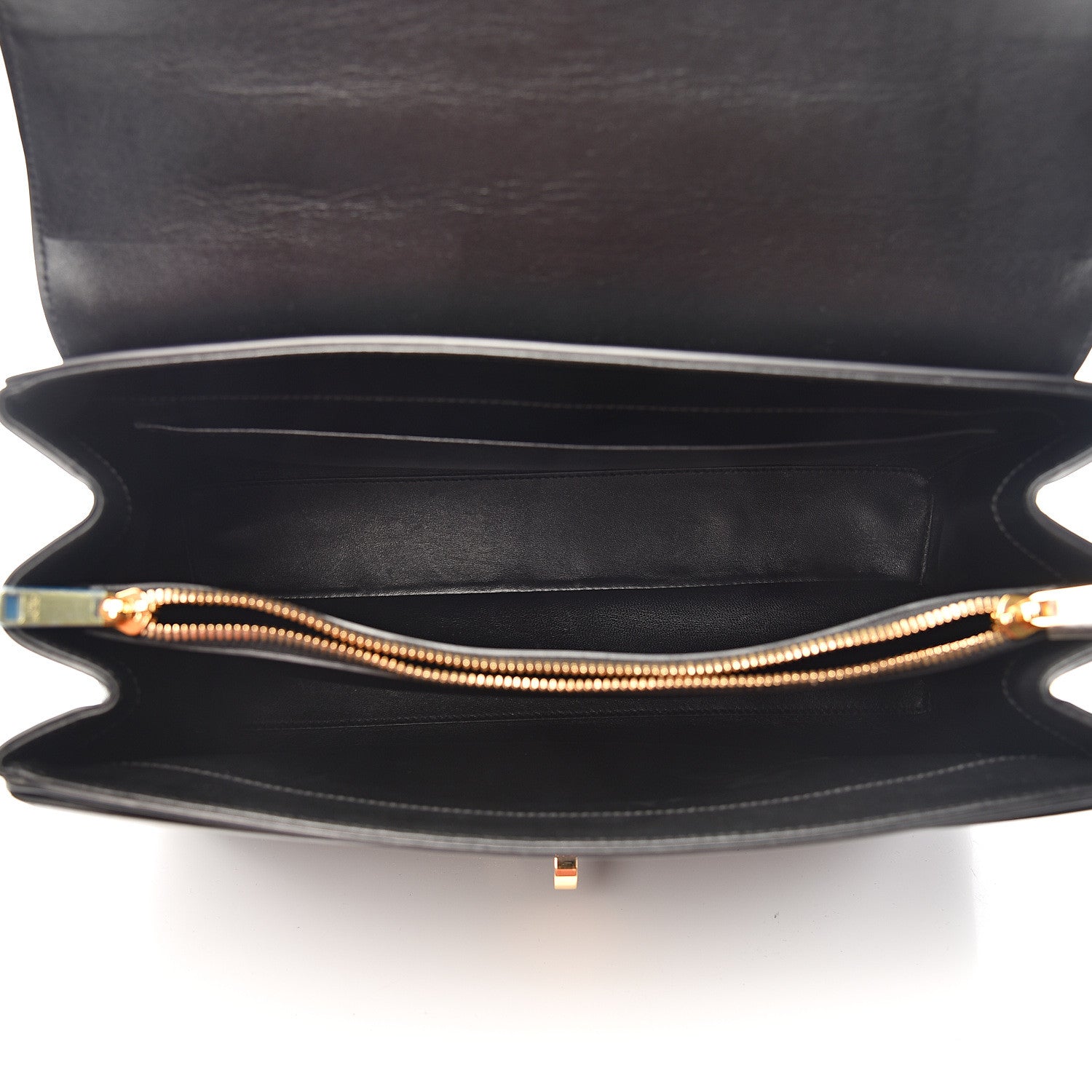 Celine Satinated Calfskin Medium 16 Top Handle Bag Black 4 of 11