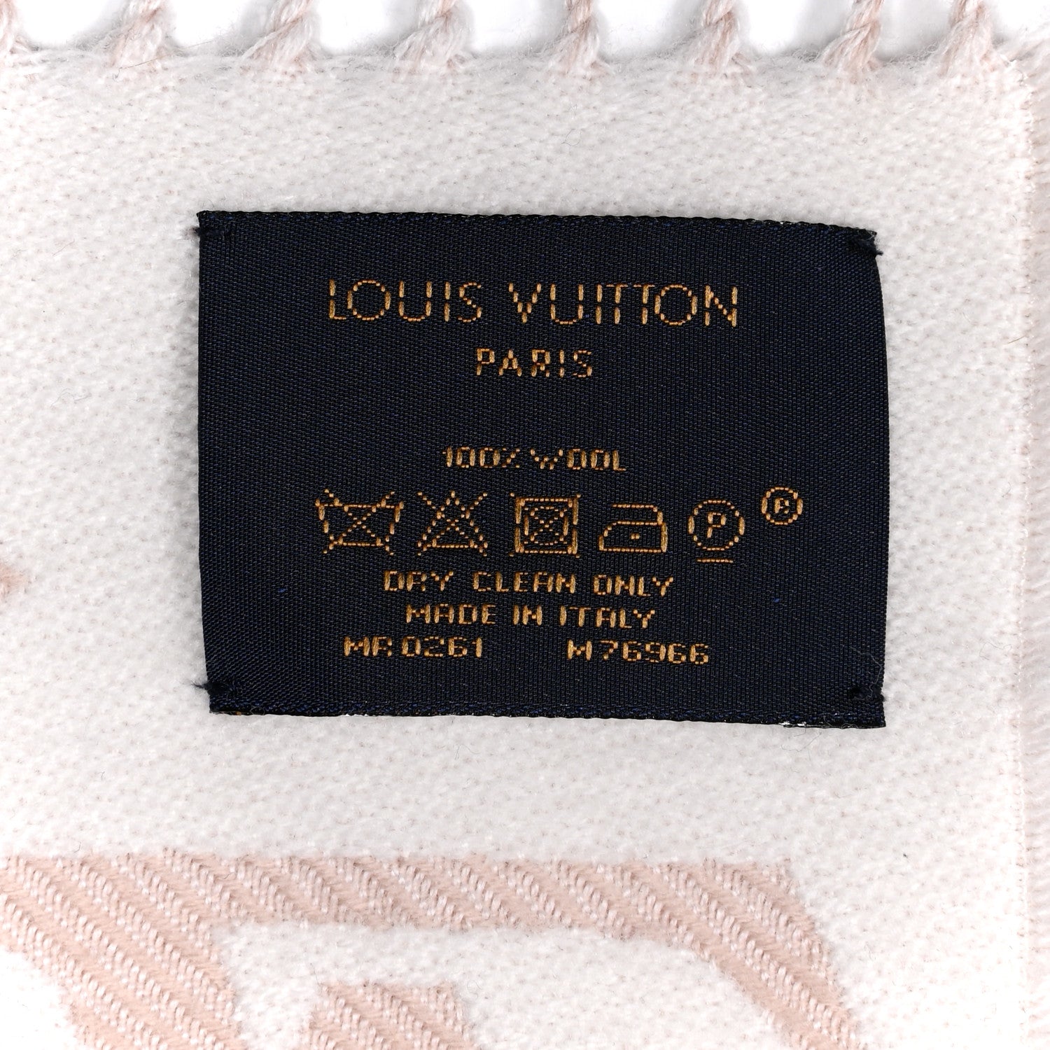 Louis Vuitton Wool Cashmere Monogram Daily LV Scarf Pink White 3 of 3