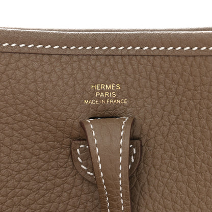 Hermes Taurillon Clemence Evelyne TPM Etoupe 6 of 10