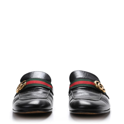 Gucci Goatskin Web GG Mens Princetown Slippers 9 Black 2 of 9