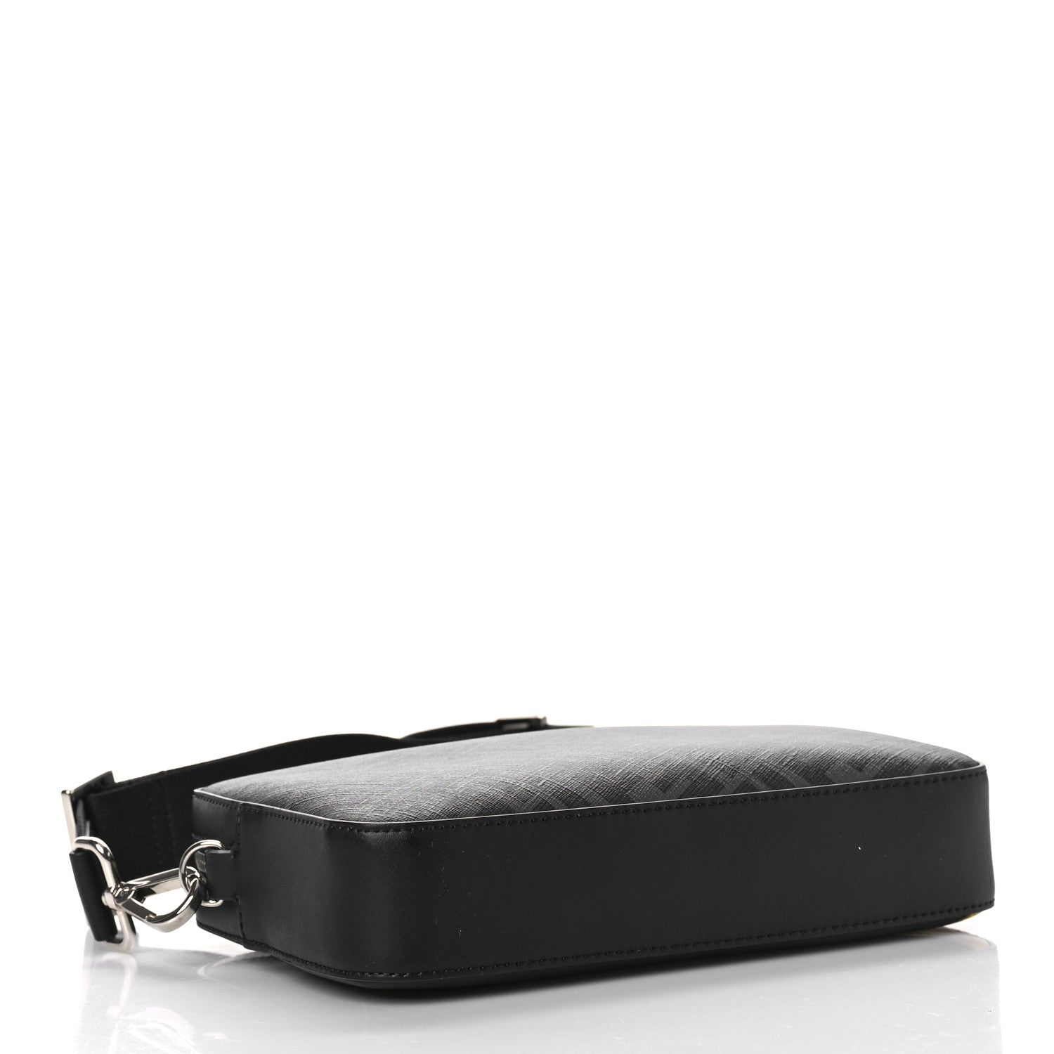 Fendi Glazed Fabric Vitello Liberty FF 1974 Diagonal Medium Camera Case Black Sunflower 4 of 9