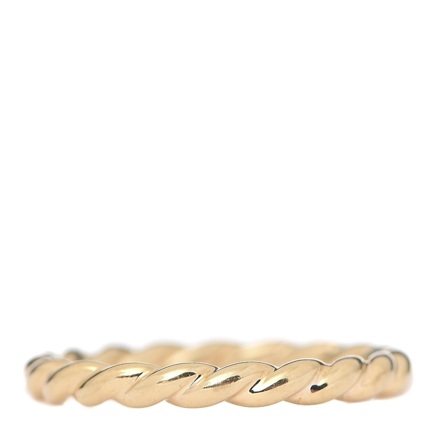 David Yurman 18K Yellow Gold 2mm Cable Classics Band Ring 57 8 1 of 4