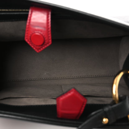 Fendi Vitello Century F is Fendi FF 1974 Embossed Small Runaway Satchel Black Maya 5 of 14