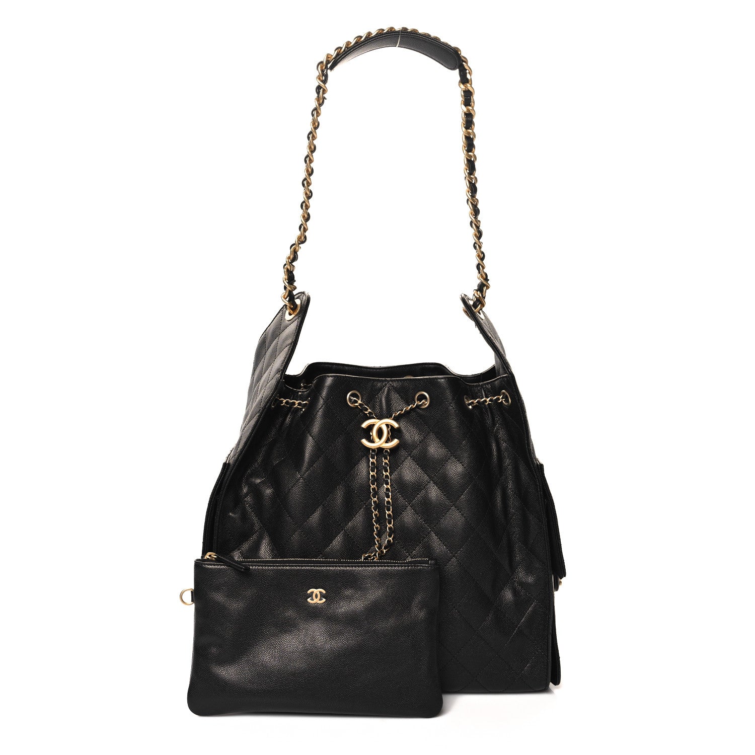 Chanel Caviar Quilted Medium Chanel 25 Handbag Black 2 of 11