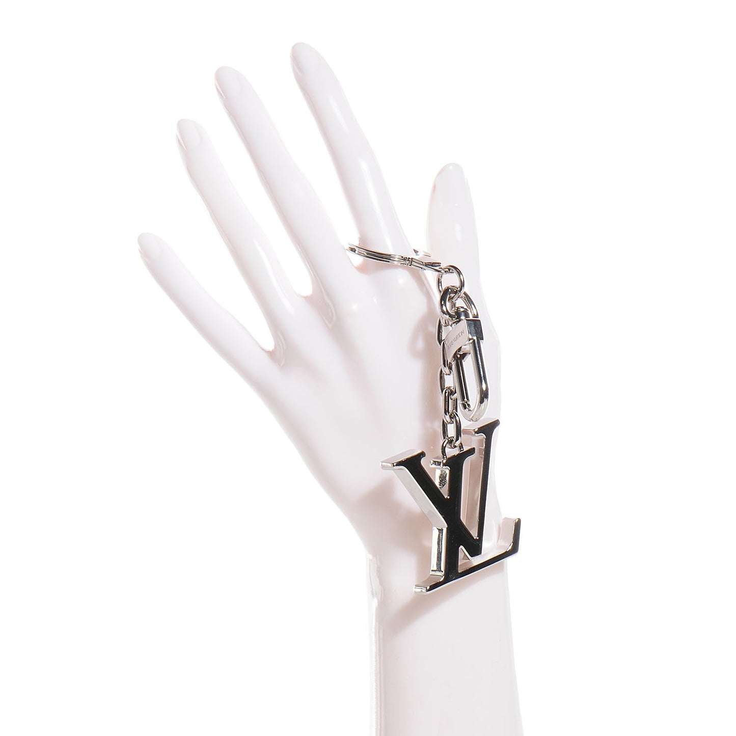 LV Initials Key Holder Silver