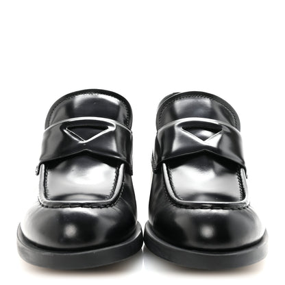 Prada Spazzolato Loafers 38 Black 3 of 10