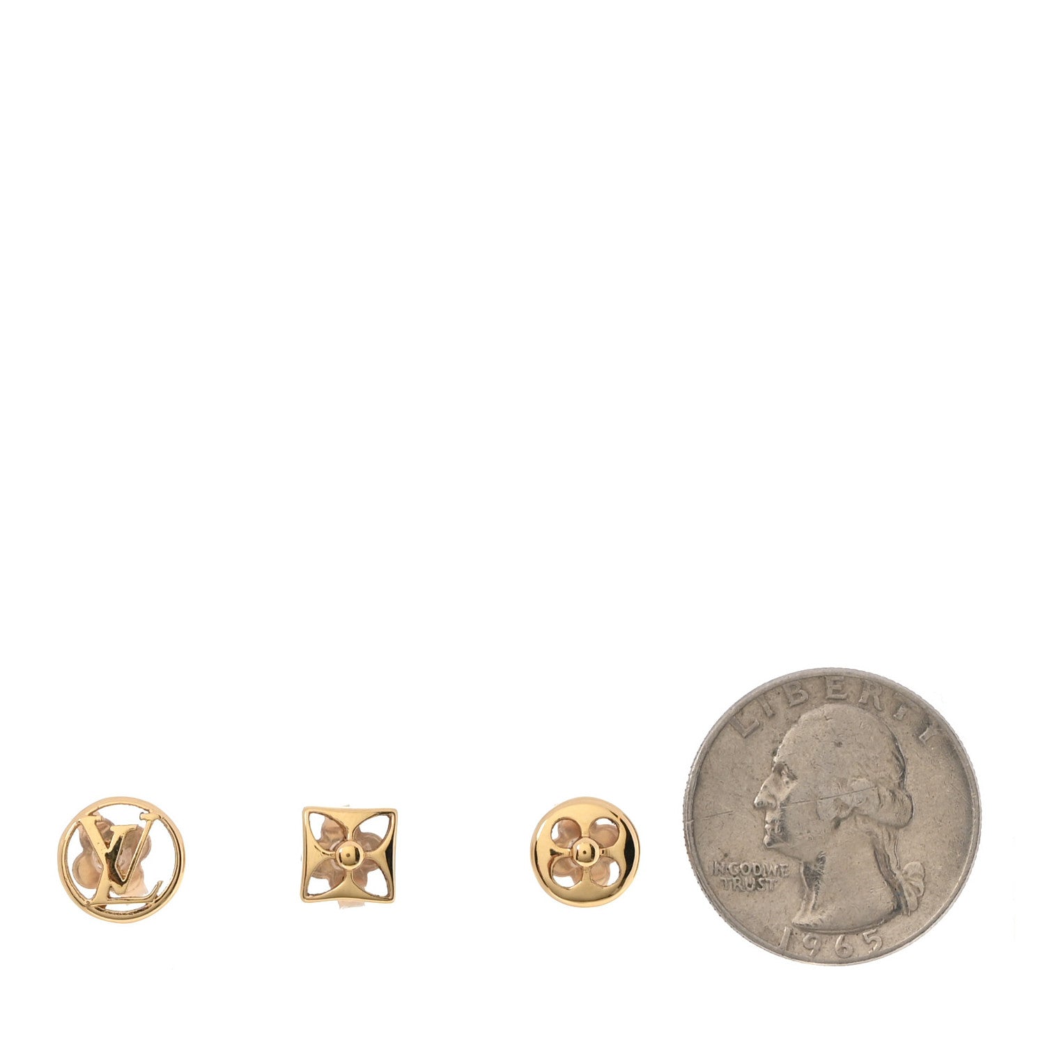 Louis Vuitton Metal Crazy In Lock Earrings Set Gold 2 of 4