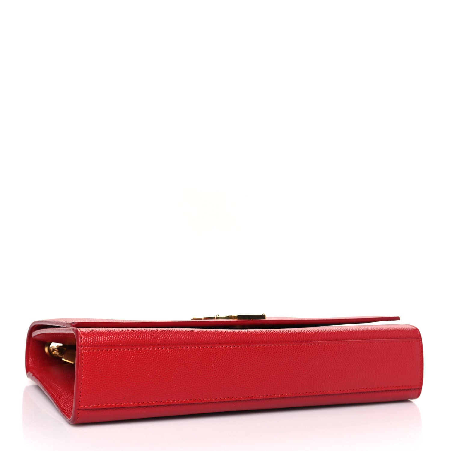 Saint Laurent Grain De Poudre Medium Monogram Kate Satchel Red 4 of 8