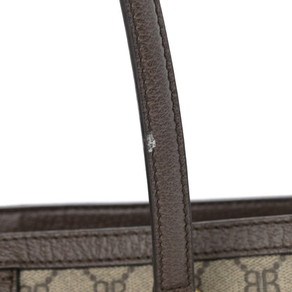 Gucci X BALENCIAGA BB Supreme Monogram Web Graffiti Medium Ophidia Shopping Tote Beige New Acero 16 of 19
