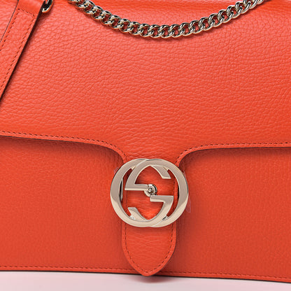 Gucci Dollar Calfskin Interlocking G Shoulder Bag Sun Orange 9 of 9