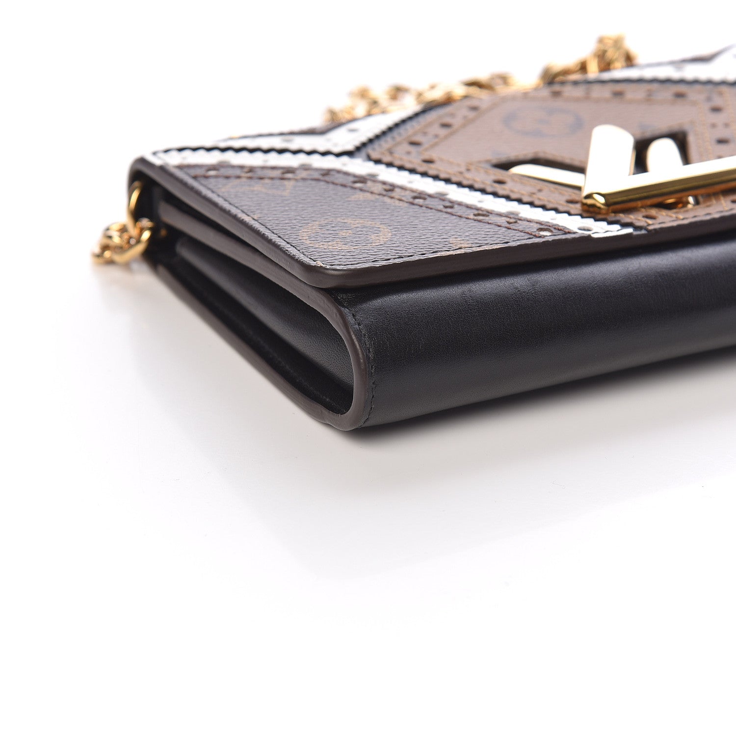 Louis Vuitton Veau Satin Monogram Twist Chain Wallet 5 of 11