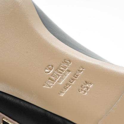 Valentino Garavani Nappa Rockstud Cage Ballerina Flats 35.5 Black Poudre 6 of 7