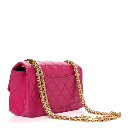Chanel Aged Calfskin Quilted 2.55 Reissue Mini Flap Fuchsia 2 of 9