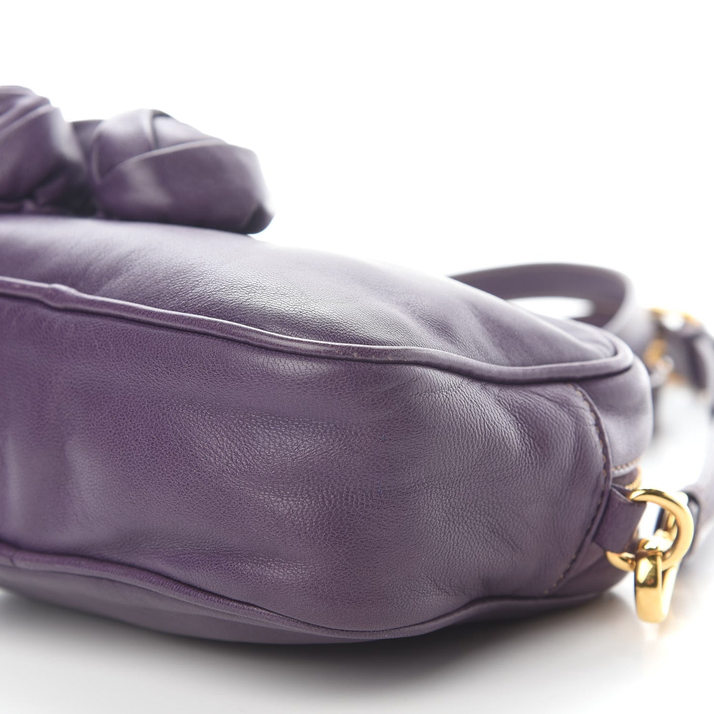 Nappa Rosette Crossbody Clutch Viola