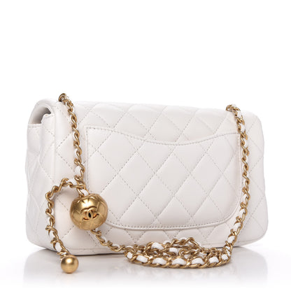 Chanel Lambskin Quilted Mini Rectangular Pearl Crush Flap White 3 of 10