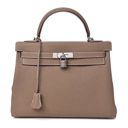 Hermes Togo Kelly Retourne 32 Etoupe 1 of 10