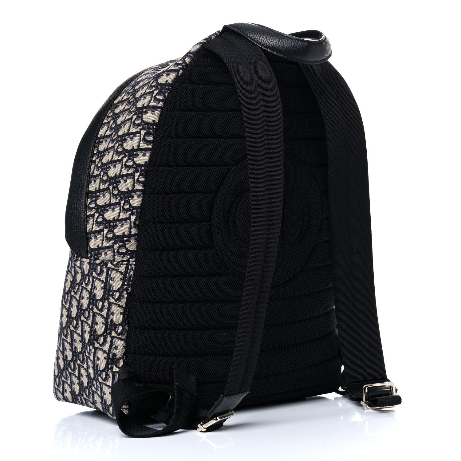 Christian Dior Oblique Calfskin Rider Backpack Beige Black 3 of 20