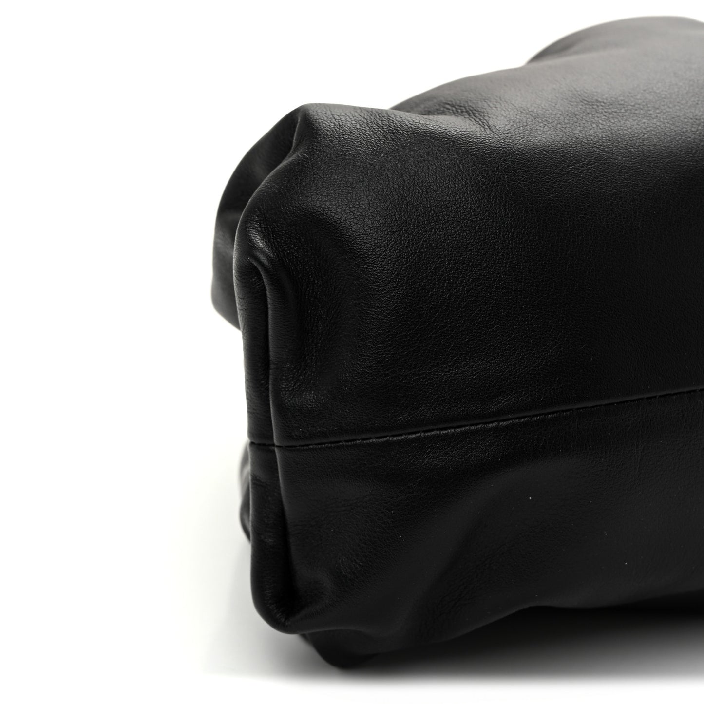 Smooth Butter Calf The Pouch Oversized Clutch Black
