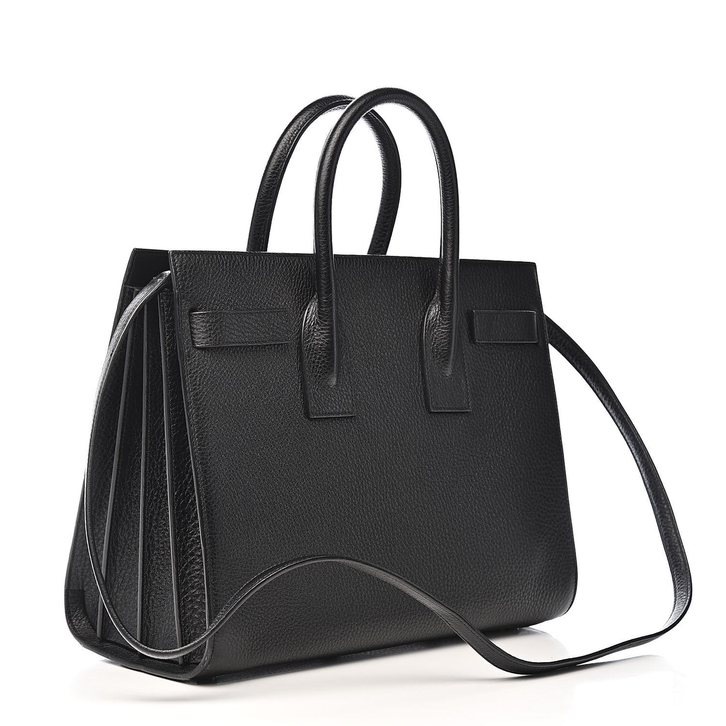 Grained Calfskin Small Sac De Jour Black