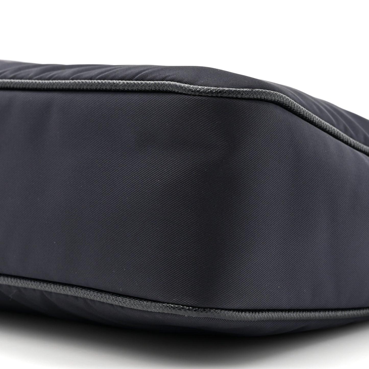 Tessuto Nylon Saffiano Pocket Zippered Shoulder Bag Navy