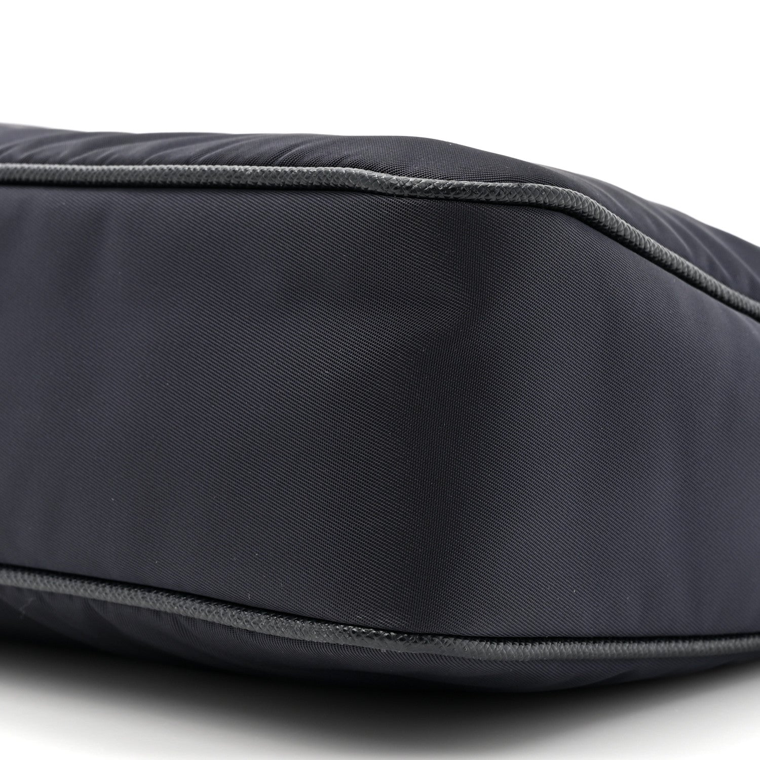 Prada Tessuto Nylon Saffiano Pocket Zippered Shoulder Bag Navy 9 of 9