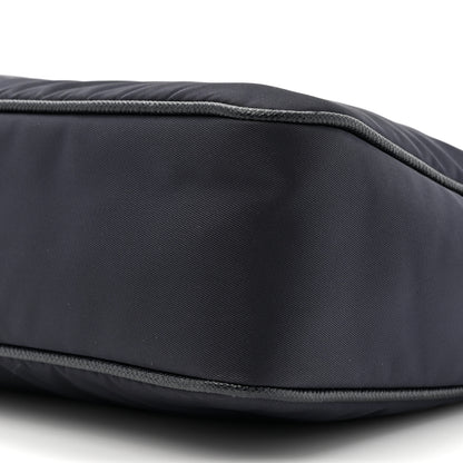 Prada Tessuto Nylon Saffiano Pocket Zippered Shoulder Bag Navy 9 of 9