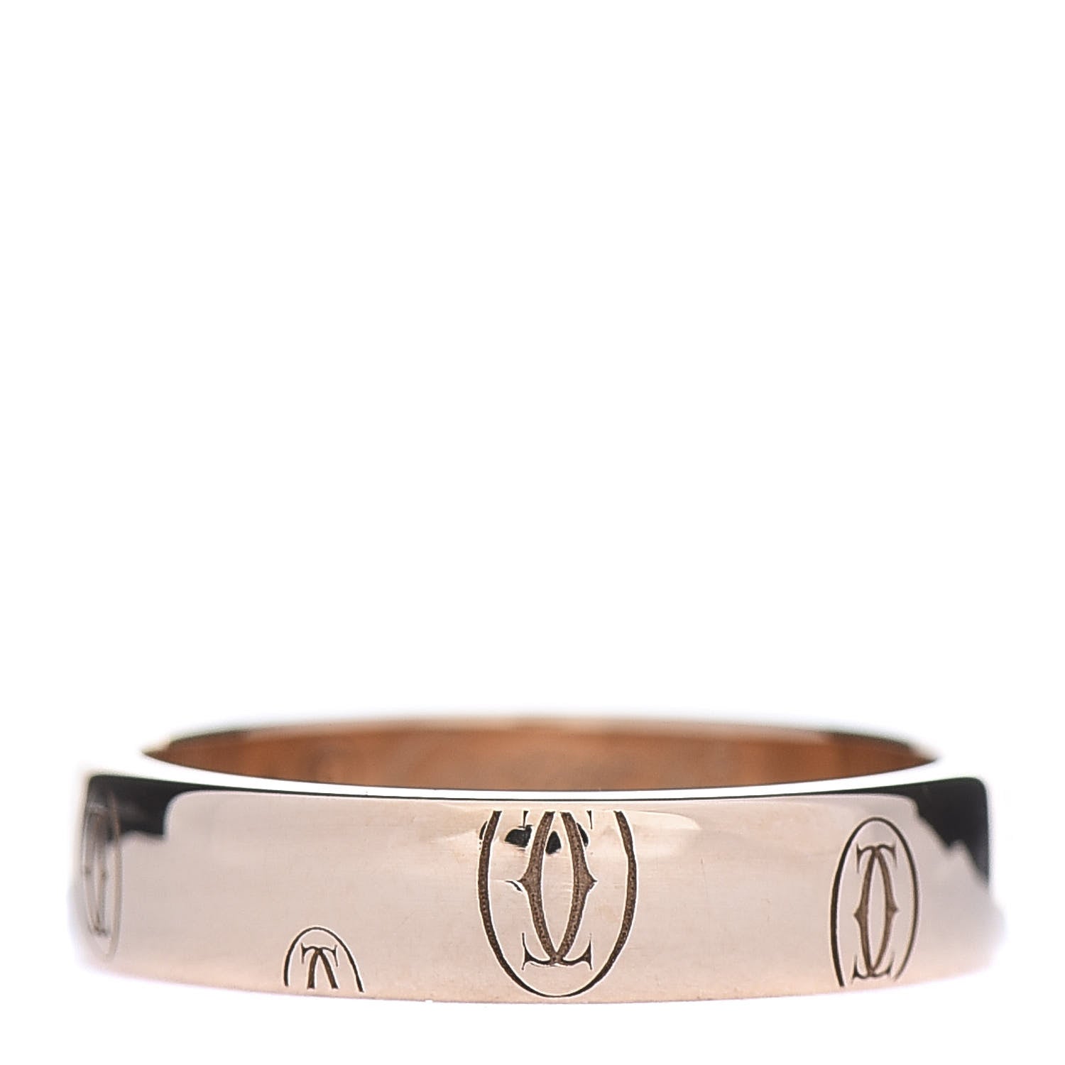 Cartier 18K Pink Gold 4mm Happy Birthday Band Ring 48 4.5 1 of 4