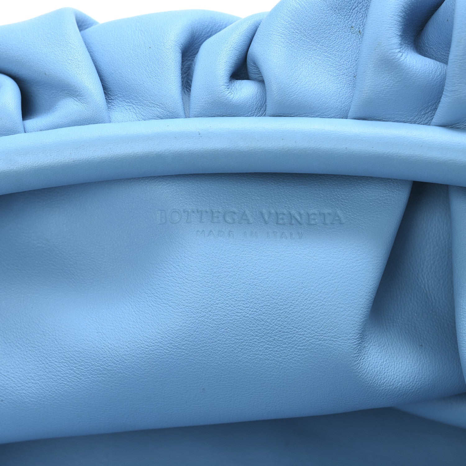 Bottega Veneta Smooth Butter Calf The Pouch Oversized Clutch Sky Blue 6 of 13