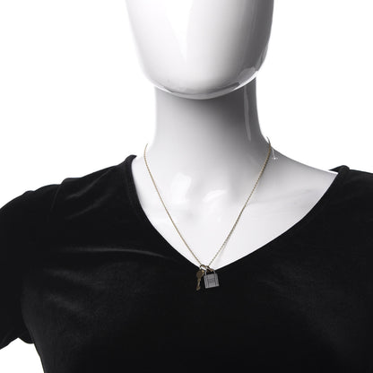Hermes Permabrass Buffalo Horn Amulette Padlock PM Pendant Necklace 2 of 5