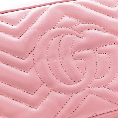 Gucci Calfskin Matelasse Small GG Marmont Chain Shoulder Bag Wild Rose 12 of 15