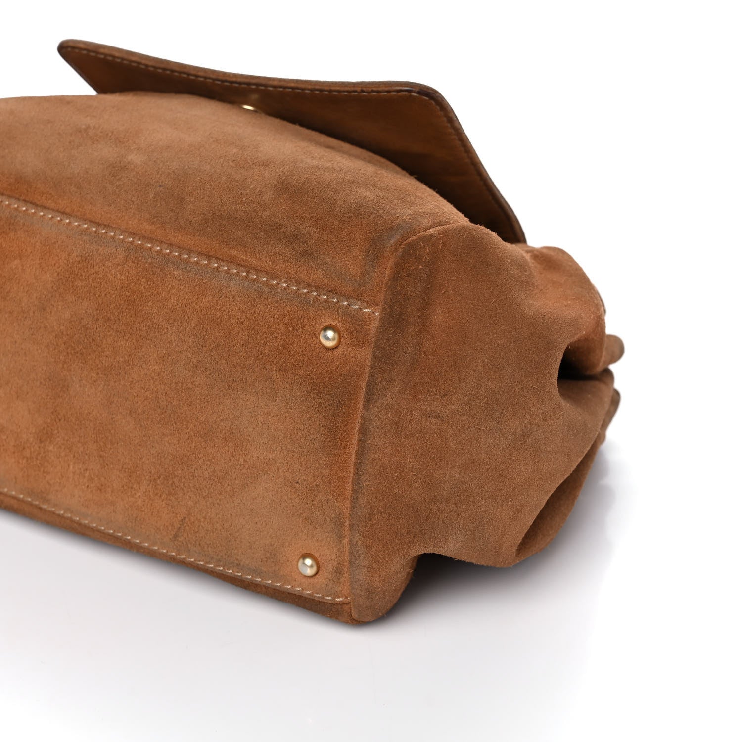 Chanel Suede Accordion Flap Brown 11 of 12