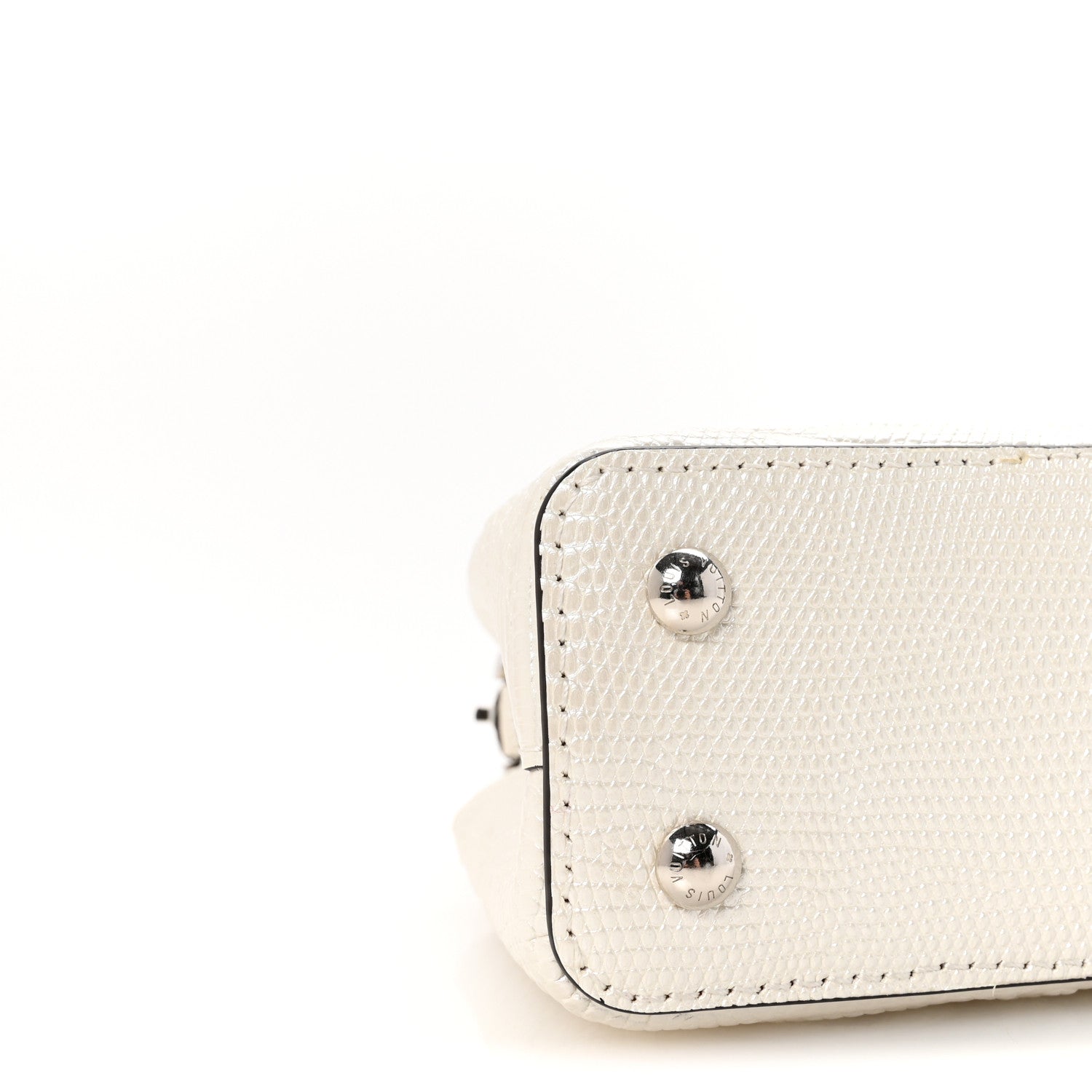 Louis Vuitton Lizard Baroque Embossed Capucines Mini Ivory Sparkle 8 of 10