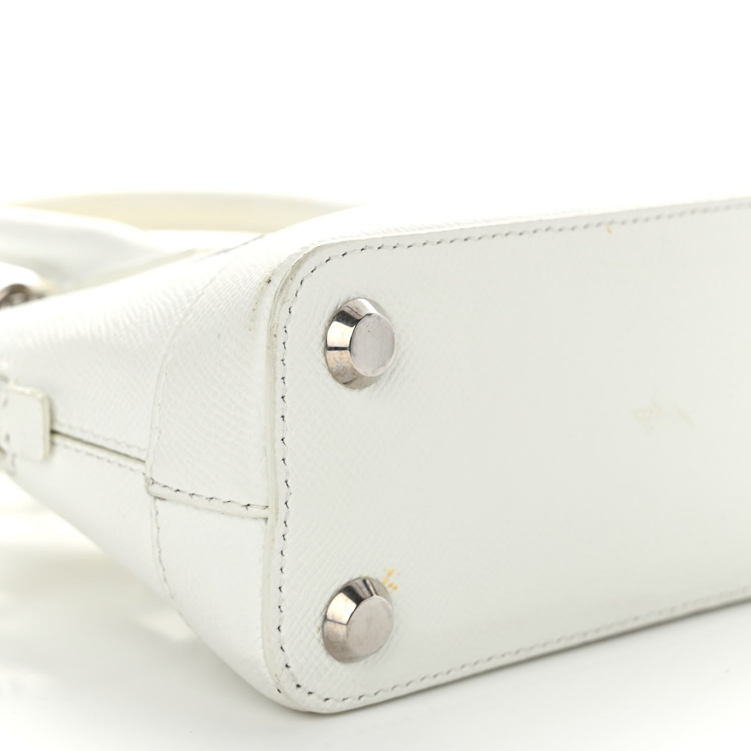 Balenciaga Grained Calfskin XXS Ville Top Handle Bag White Black 8 of 12