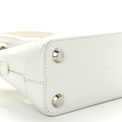 Balenciaga Grained Calfskin XXS Ville Top Handle Bag White Black 8 of 12