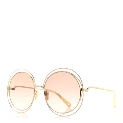 Chloe Oversized Round Carlina Oversized Round Sunglasses CH0045S Gold 1 of 7