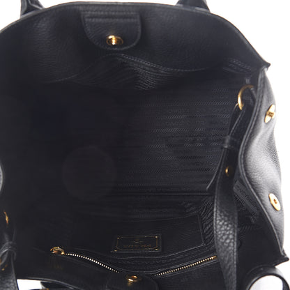 Prada Vitello Daino Tote Black 4 of 8