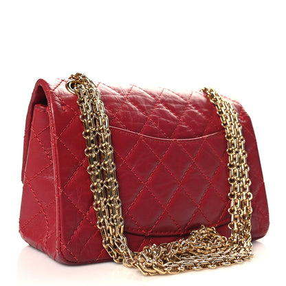 Chanel Aged Calfskin Quilted 2.55 Reissue Mini Flap Red 3 of 13