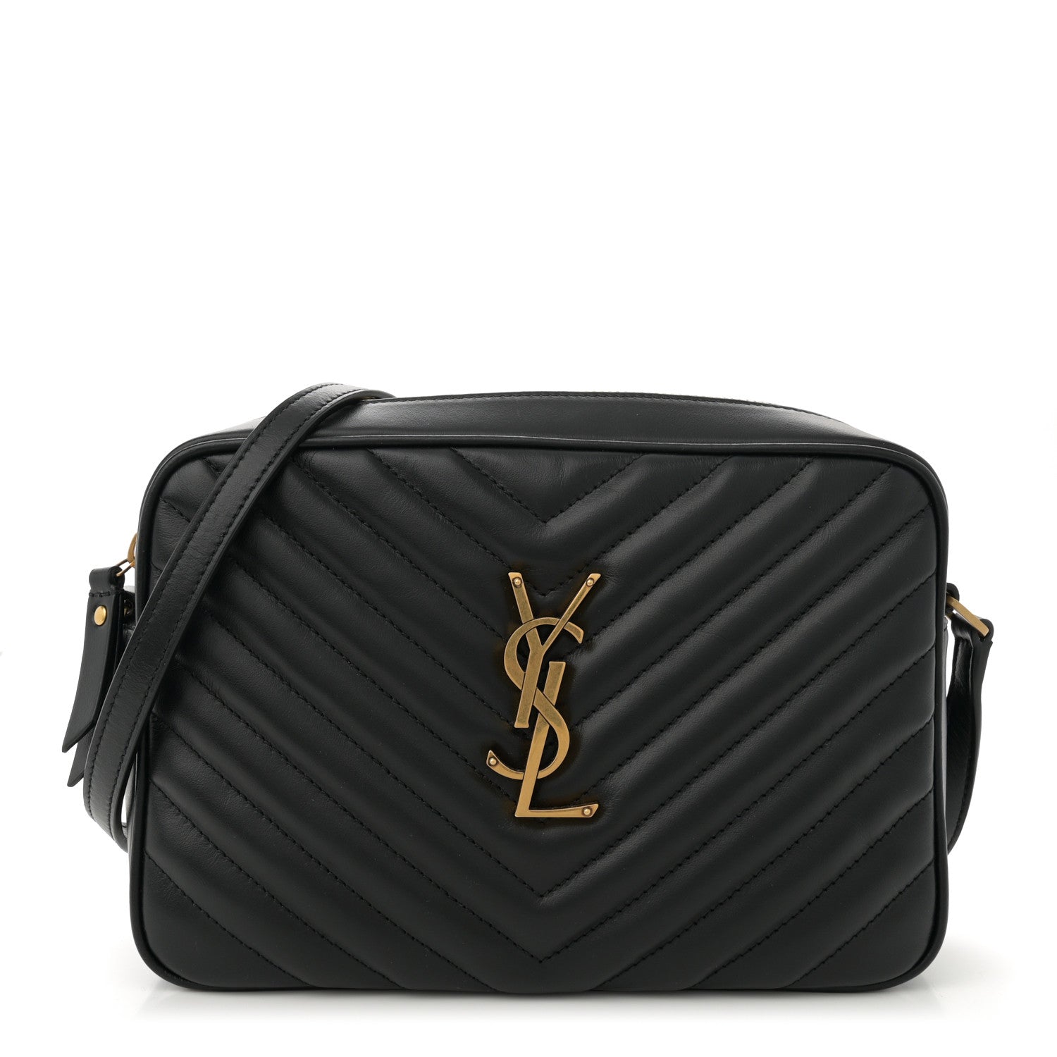 Saint Laurent Calfskin Matelasse Monogram Lou Camera Bag Black 1 of 10