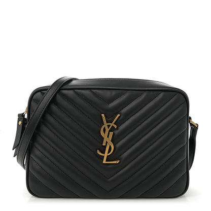 Saint Laurent Calfskin Matelasse Monogram Lou Camera Bag Black 1 of 10