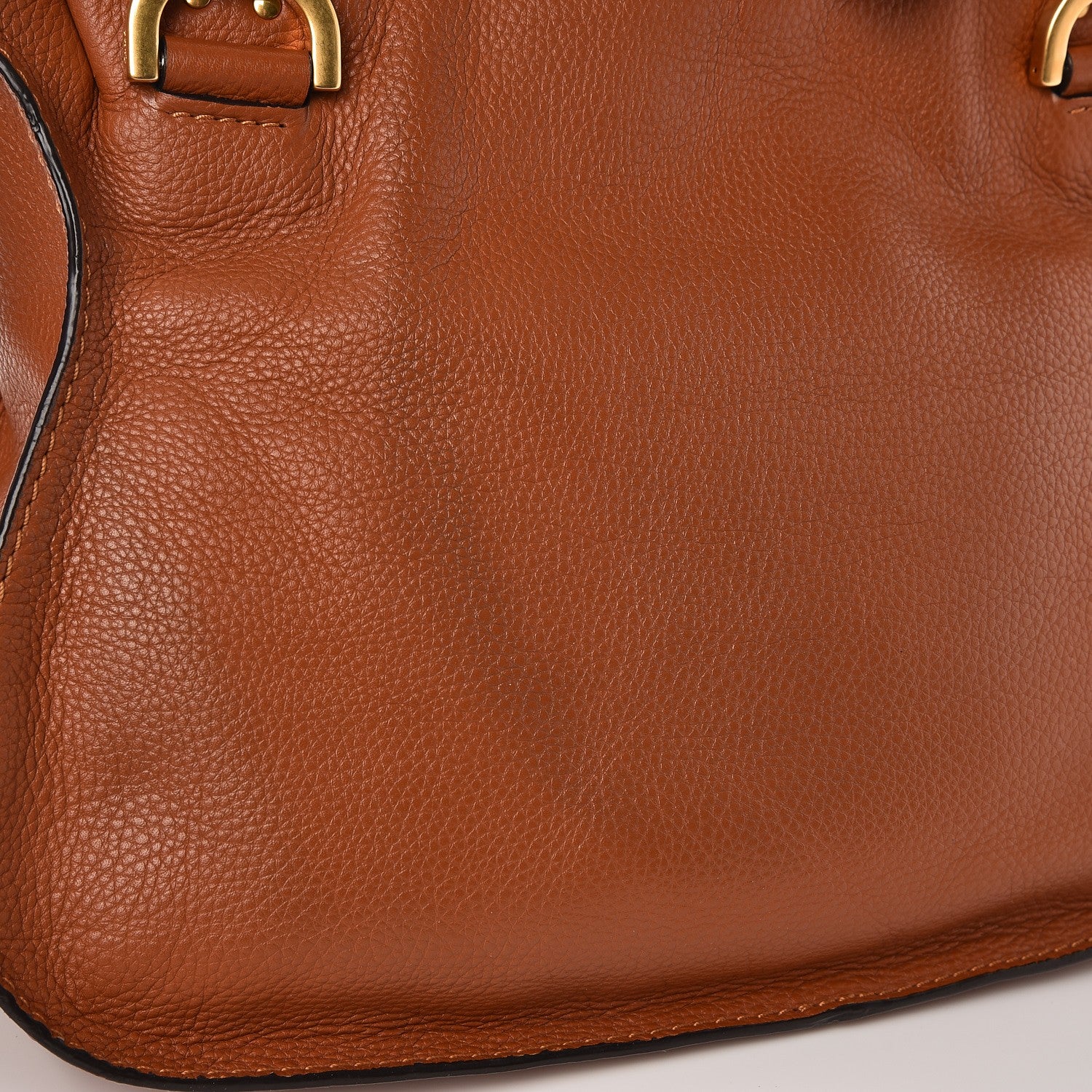 Chloe Calfskin Medium Marcie Satchel Tan 9 of 11